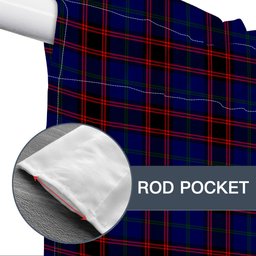 ScotsTee Shop Scottish Home Modern Tartan Tie Up Valance Curtain