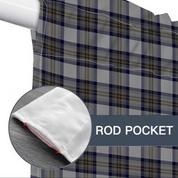 ScotsTee Shop Scottish Stewart Dress Blue Tartan Tie Up Valance Curtain