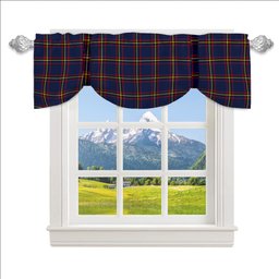 ScotsTee Shop Scottish MacLaine of Lochbuie Hunting Modern Tartan Tie Up Valance Curtain