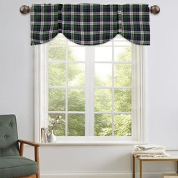 ScotsTee Shop Scottish Malcolm Dress Modern Tartan Tie Up Valance Curtain
