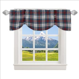ScotsTee Shop Scottish McBeth Dress Modern Tartan Tie Up Valance Curtain