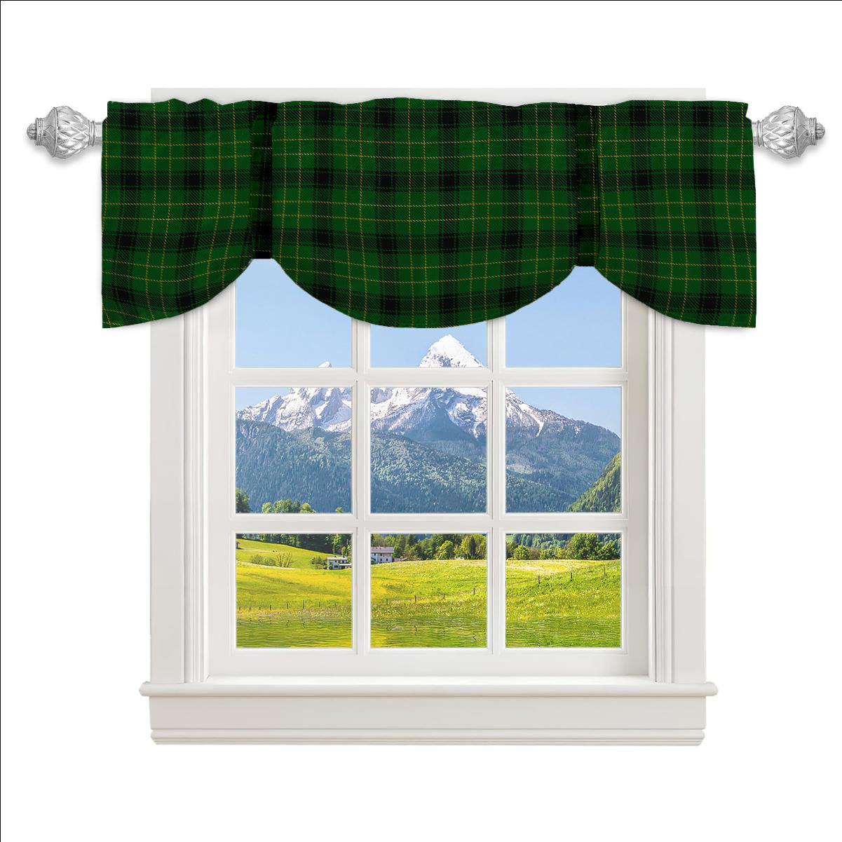 ScotsTee Shop Scottish McArthur Highland Tartan Tie Up Valance Curtain