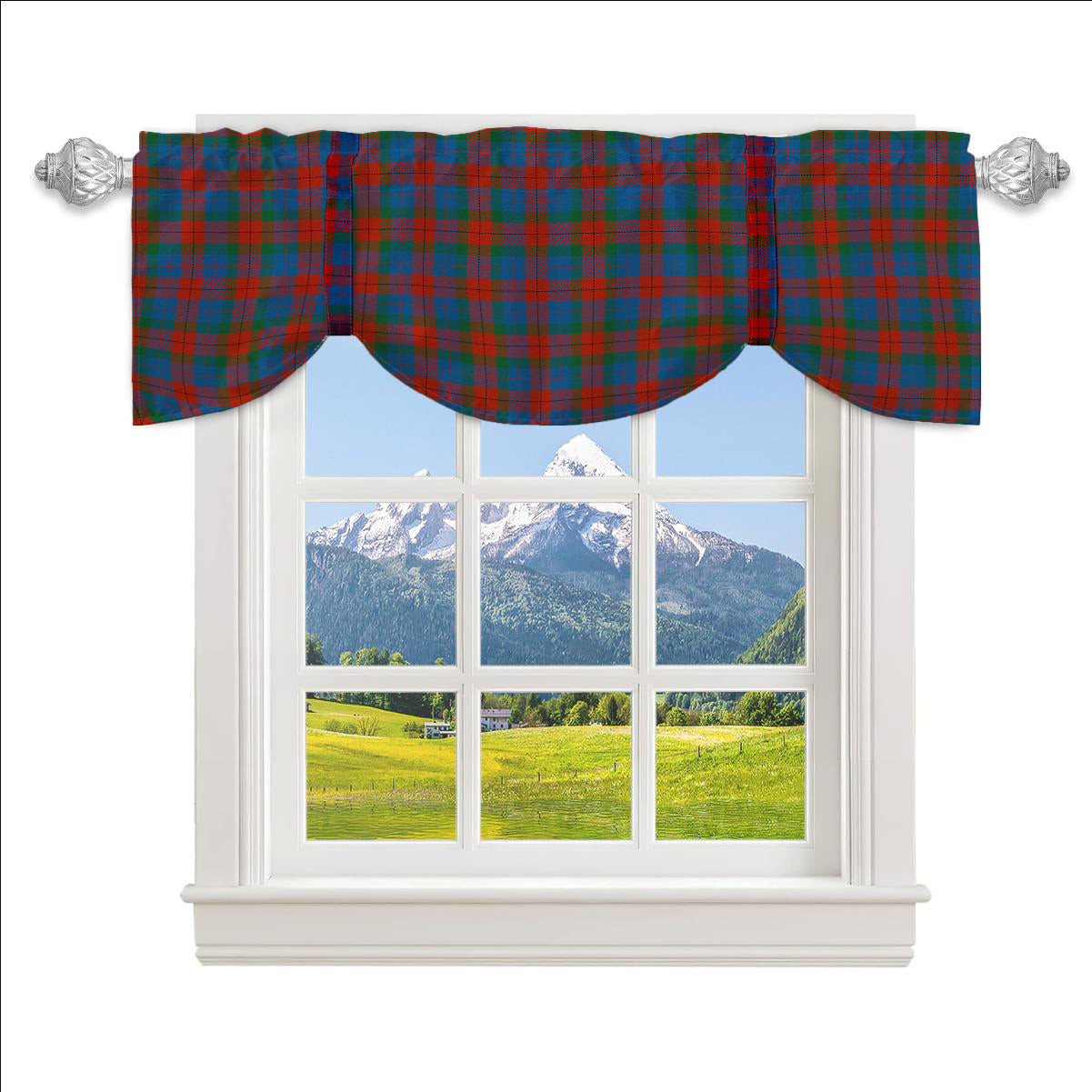 ScotsTee Shop Scottish Skene of Cromar Ancient Tartan Tie Up Valance Curtain