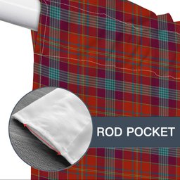 ScotsTee Shop Scottish Pitcairn Heritage Ancient Tartan Tie Up Valance Curtain