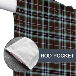 ScotsTee Shop Scottish MacThomas Hunting Modern Tartan Tie Up Valance Curtain