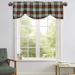 ScotsTee Shop Scottish McDuff Dress Ancient Tartan Tie Up Valance Curtain