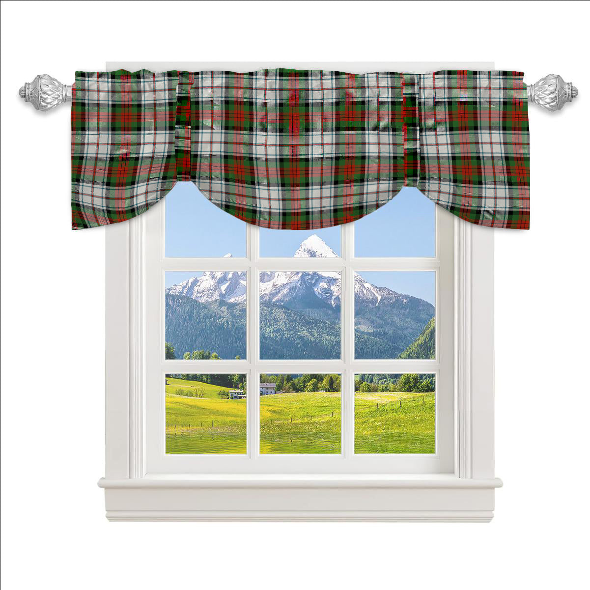 ScotsTee Shop Scottish McDuff Dress Ancient Tartan Tie Up Valance Curtain