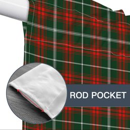 ScotsTee Shop Scottish Prince of Wales Tartan Tie Up Valance Curtain