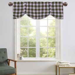 ScotsTee Shop Scottish McPherson Dress Modern Tartan Tie Up Valance Curtain
