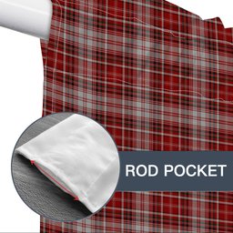 ScotsTee Shop Scottish McDougall Dress Tartan Tie Up Valance Curtain