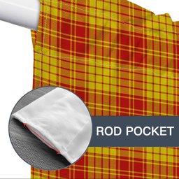 ScotsTee Shop Scottish McMillan Dress Modern Tartan Tie Up Valance Curtain