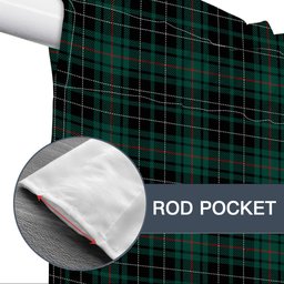 ScotsTee Shop Scottish MacAulay Hunting Modern Tartan Tie Up Valance Curtain