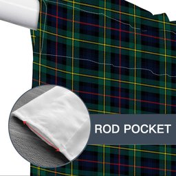 ScotsTee Shop Scottish MacLeod of Skye Modern Tartan Tie Up Valance Curtain