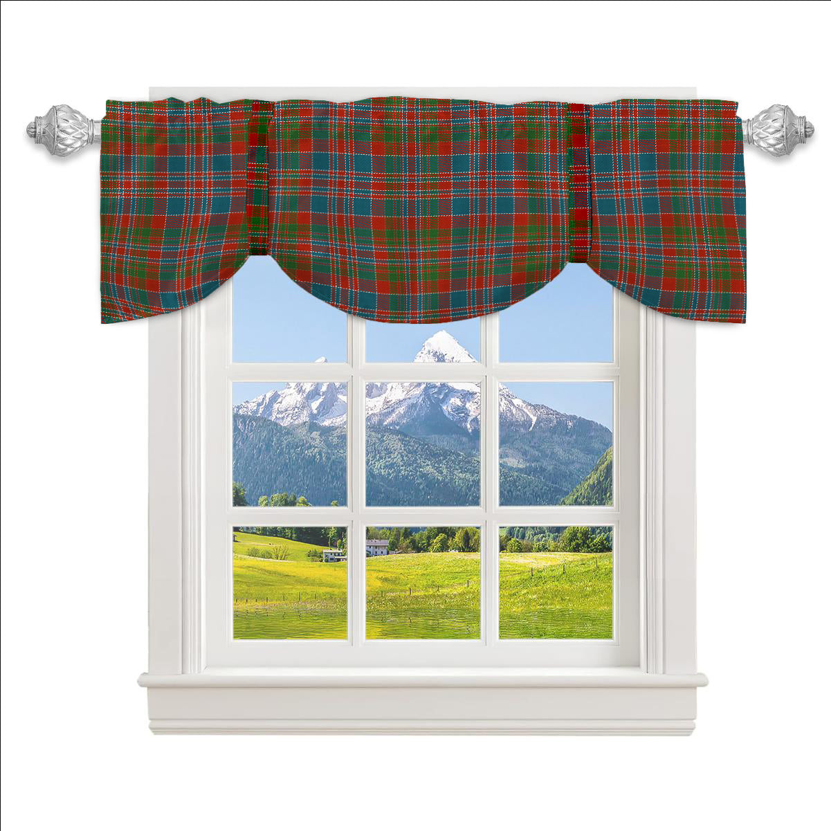 ScotsTee Shop Scottish McDonald of Boisdale Ancient Tartan Tie Up Valance Curtain