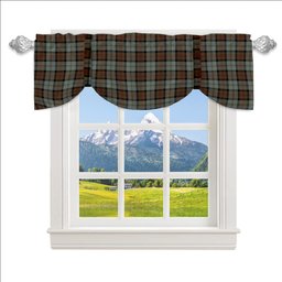 ScotsTee Shop Scottish MacLeod Of Harris Weathered Tartan Tie Up Valance Curtain