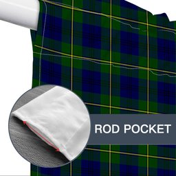 ScotsTee Shop Scottish Johnston of Caskieben Modern Tartan Tie Up Valance Curtain