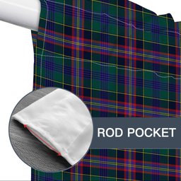 ScotsTee Shop Scottish Pitcairn Hunting Modern Tartan Tie Up Valance Curtain