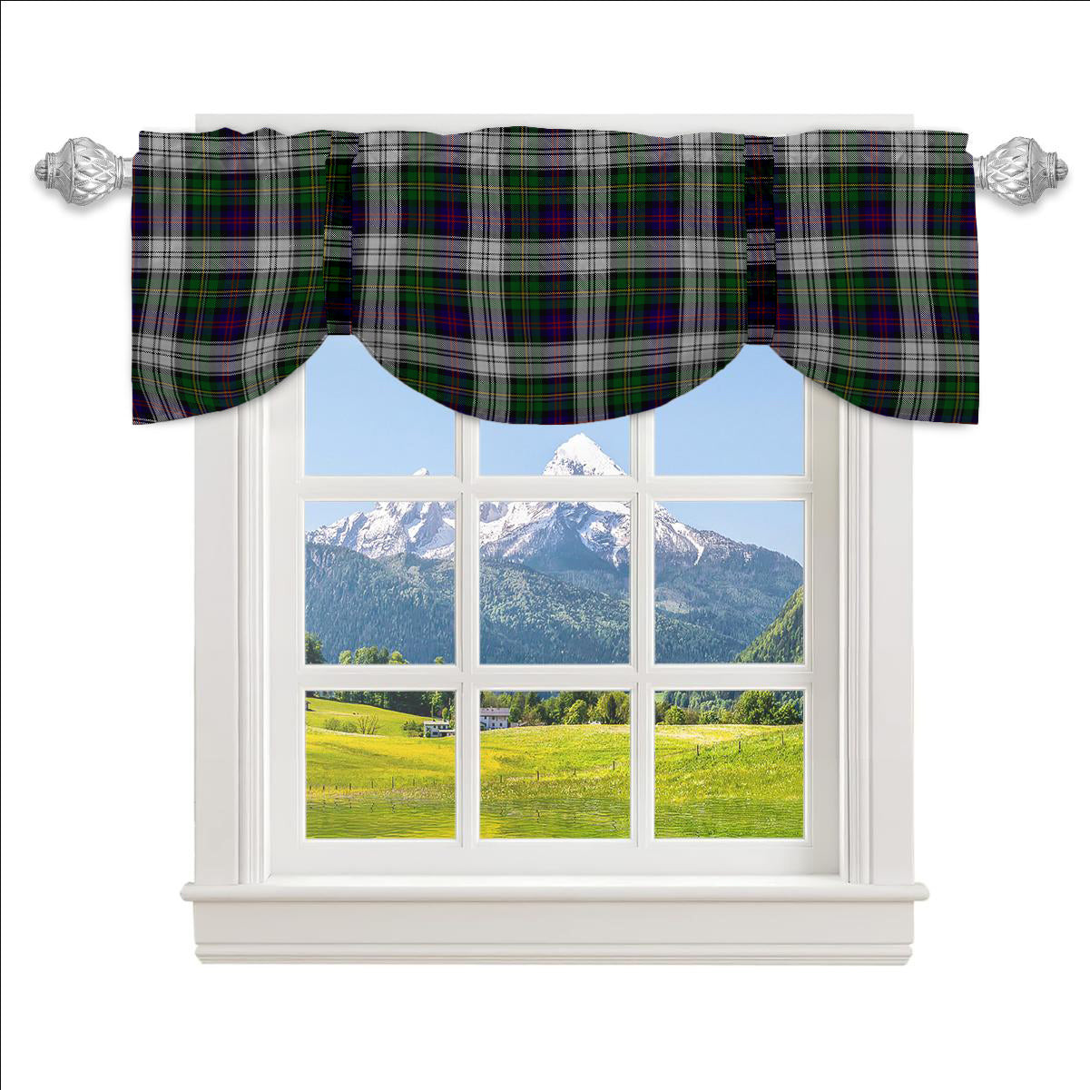 ScotsTee Shop Scottish McCallum Dress Tartan Tie Up Valance Curtain