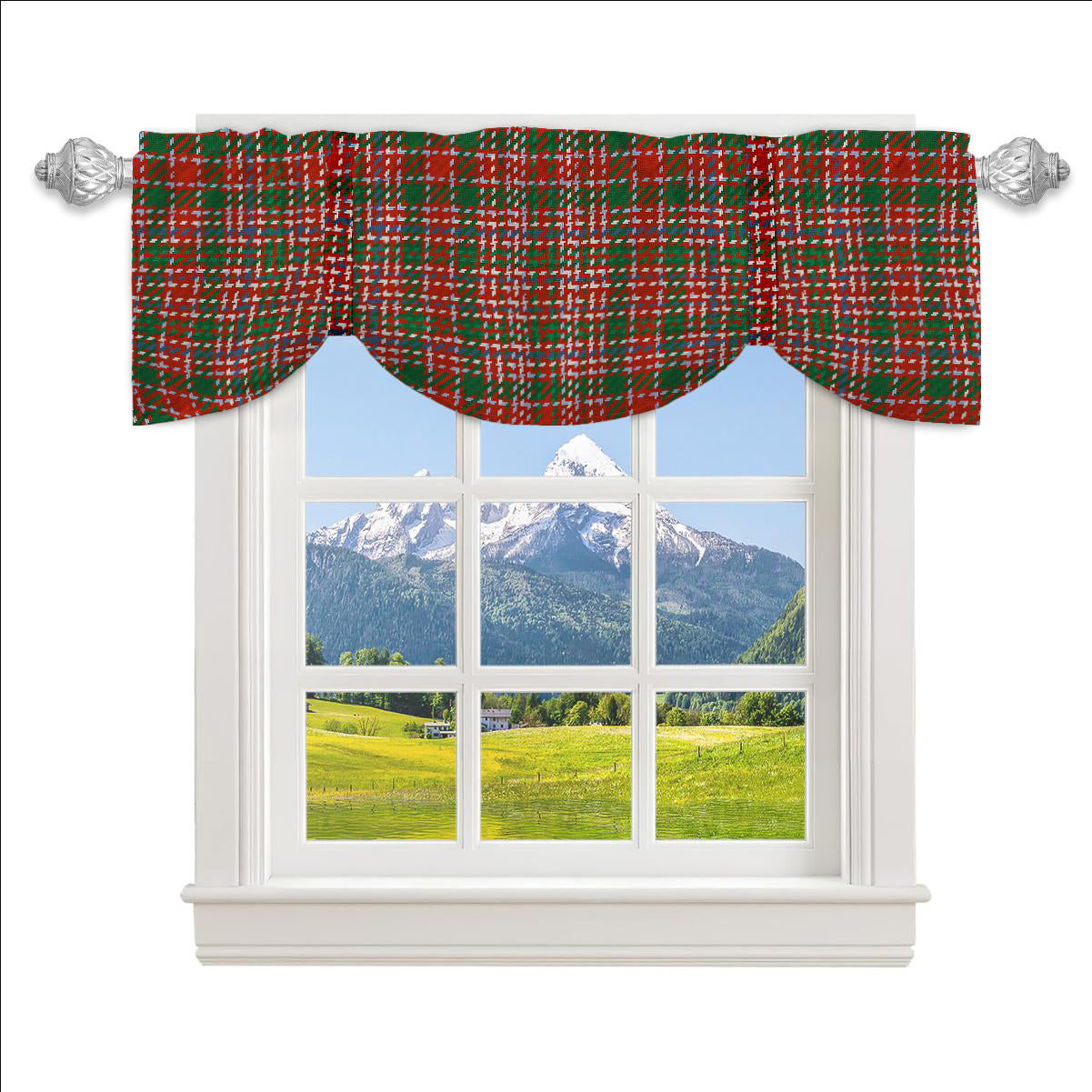 ScotsTee Shop Scottish MacAlister Ancient Clan Tartan Tie Up Valance Curtain