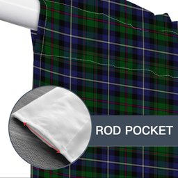 ScotsTee Shop Scottish MacRae Hunting Wilsons_ Tartan Tie Up Valance Curtain