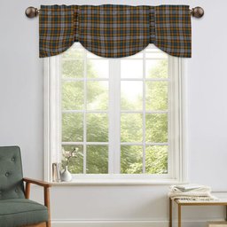 ScotsTee Shop Scottish Gordon dress 5 Tartan Tie Up Valance Curtain