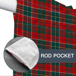 ScotsTee Shop Scottish Russell USA Modern Tartan Tie Up Valance Curtain