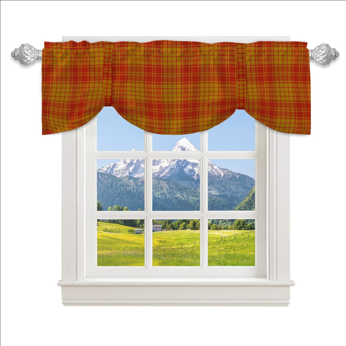 ScotsTee Shop Scottish MacMillan Dress Ancient Tartan Tie Up Valance Curtain