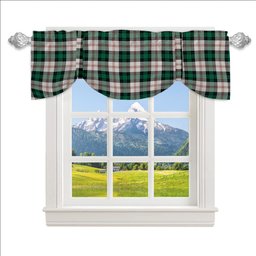 ScotsTee Shop Scottish Ross Arisaid Modern Tartan Tie Up Valance Curtain