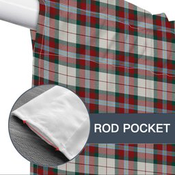 ScotsTee Shop Scottish McLean Dress Modern Tartan Tie Up Valance Curtain