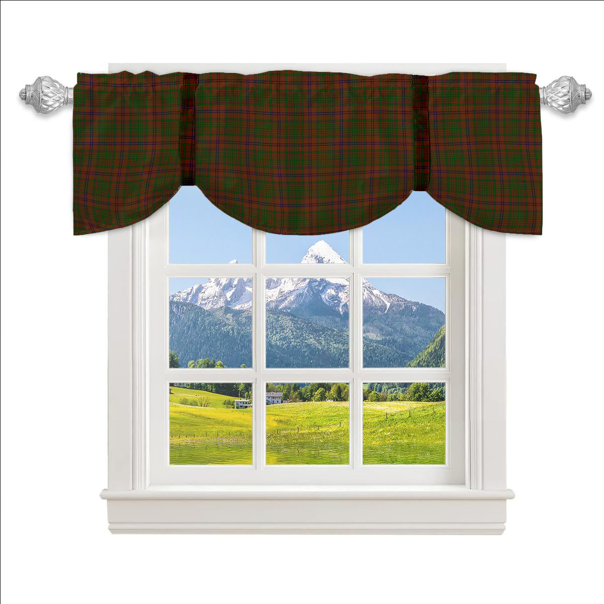 ScotsTee Shop Scottish MacGillivray Hunting Tartan Tie Up Valance Curtain