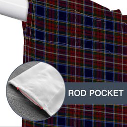 ScotsTee Shop Scottish Moon Georgia USA Tartan Tie Up Valance Curtain