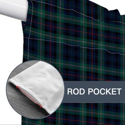 ScotsTee Shop Scottish Stephenson Hunting Modern Tartan Tie Up Valance Curtain