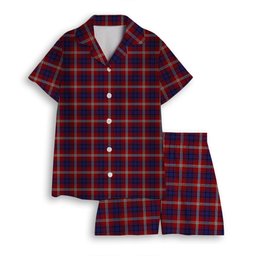 ScotsTee Shop Scottish Ainslie Women's Short Sleeve Short Set Tartan Pyjama Set