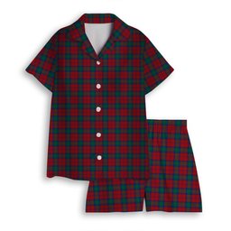 ScotsTee Shop Scottish Auchinleck Women's Short Sleeve Short Set Tartan Pyjama Set