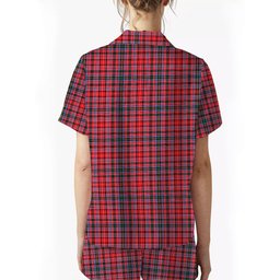 ScotsTee Shop Scottish Aberdeen SC Women's Short Sleeve Short Set Tartan Pyjama Set