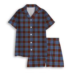 ScotsTee Shop Scottish Anderson Modern Women's Short Sleeve Short Set Tartan Pyjama Set