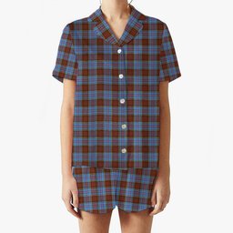ScotsTee Shop Scottish Anderson Modern Women's Short Sleeve Short Set Tartan Pyjama Set