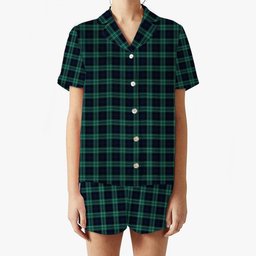 ScotsTee Shop Scottish Abercrombie Modern Women's Short Sleeve Short Set Tartan Pyjama Set