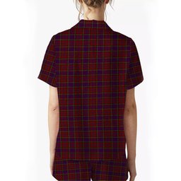 ScotsTee Shop Scottish Anderson of Kinnedear Red Women's Short Sleeve Short Set Tartan Pyjama Set