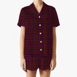 ScotsTee Shop Scottish Anderson of Kinnedear Red Women's Short Sleeve Short Set Tartan Pyjama Set