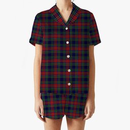 ScotsTee Shop Scottish Allison Red Women's Short Sleeve Short Set Tartan Pyjama Set