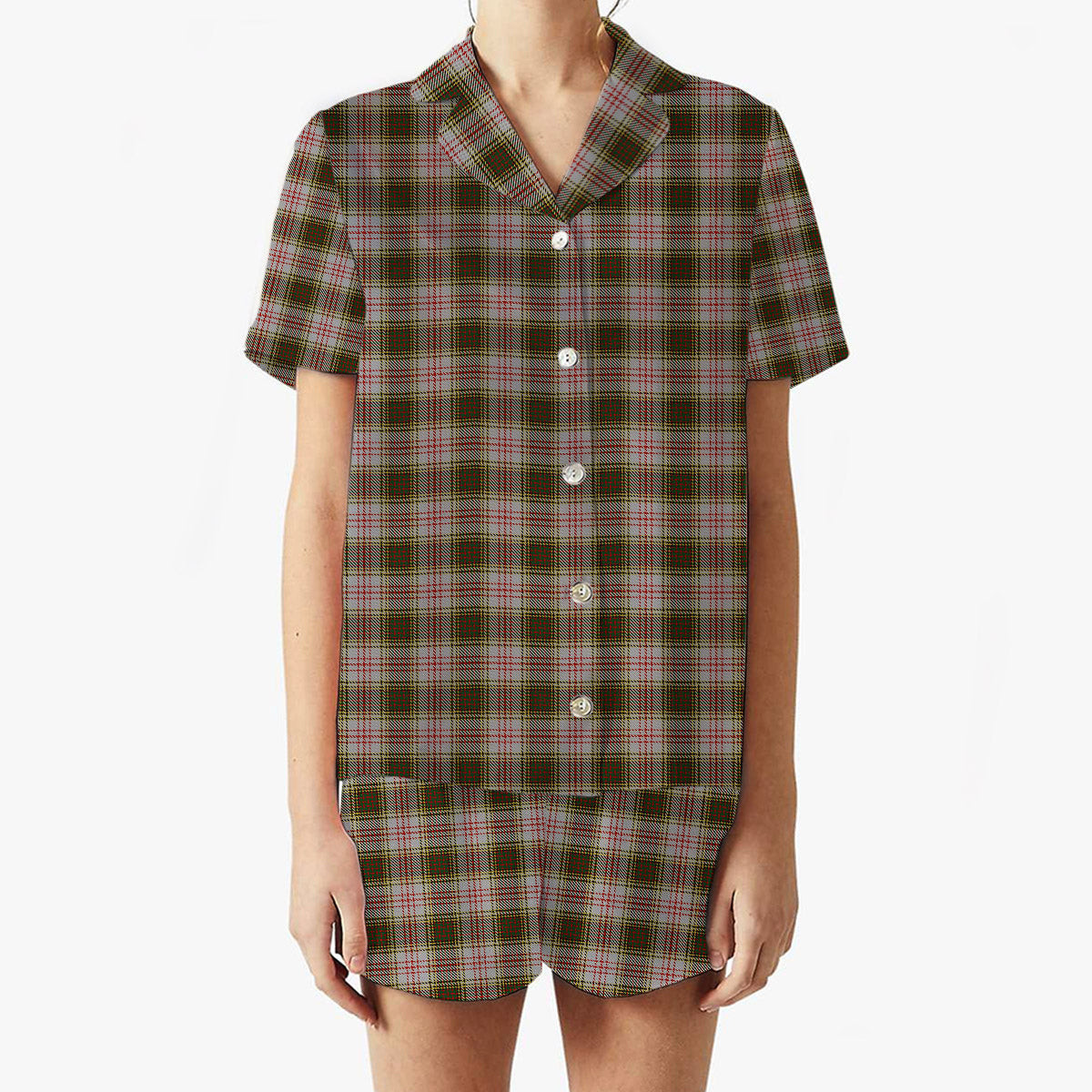 ScotsTee Shop Scottish Anderson Dress Women's Short Sleeve Short Set Tartan Pyjama Set