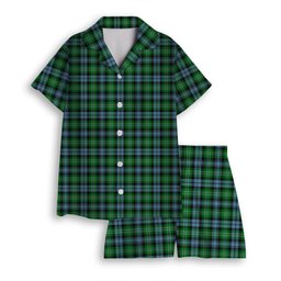 ScotsTee Shop Scottish Arbuthnot Ancient Women's Short Sleeve Short Set Tartan Pyjama Set