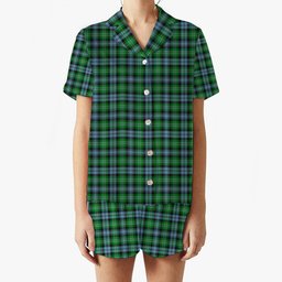 ScotsTee Shop Scottish Arbuthnot Ancient Women's Short Sleeve Short Set Tartan Pyjama Set