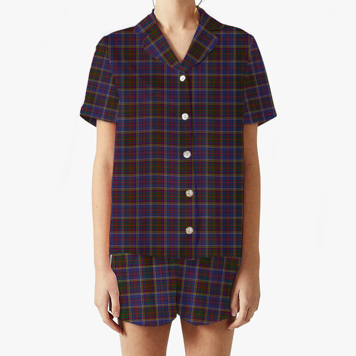 ScotsTee Shop Scottish Anderson W L Anderson, Stirling Women's Short Sleeve Short Set Tartan Pyjama Set