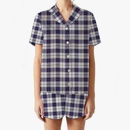 ScotsTee Shop Scottish Alexander of Menstry Dress Modern Women's Short Sleeve Short Set Tartan Pyjama Set