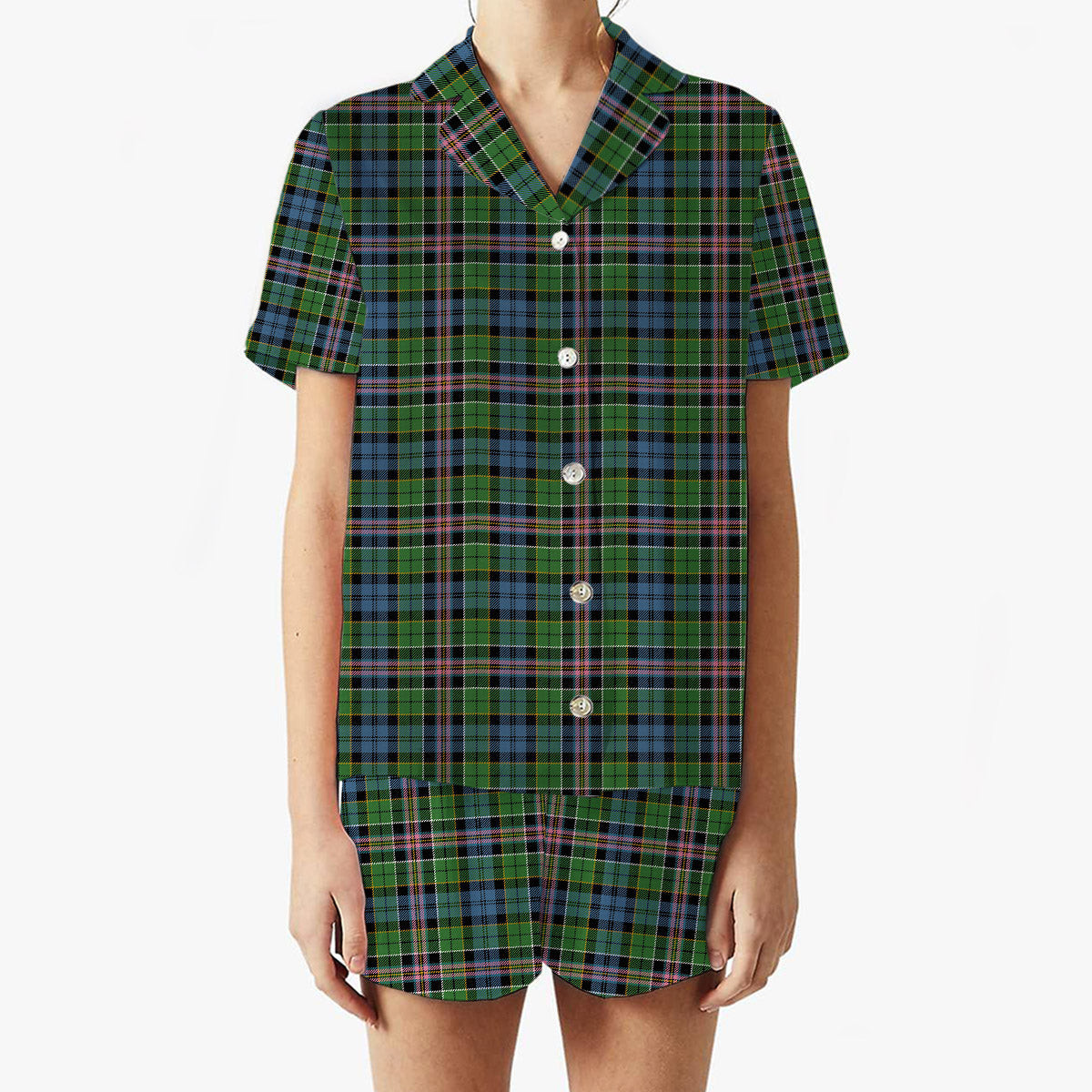 ScotsTee Shop Scottish Allison Ancient Women's Short Sleeve Short Set Tartan Pyjama Set