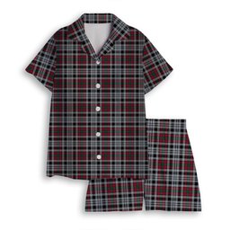 ScotsTee Shop Scottish Borthwick Dress Modern Women's Short Sleeve Short Set Tartan Pyjama Set