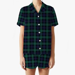 ScotsTee Shop Scottish Blair Modern Women's Short Sleeve Short Set Tartan Pyjama Set