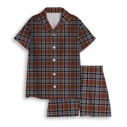 ScotsTee Shop Scottish Borthwick Dress Ancient Women's Short Sleeve Short Set Tartan Pyjama Set